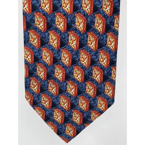 Vintage Ermenegildo‎ Zegna Silk Tie Blue Geometric - Picture 1 of 7